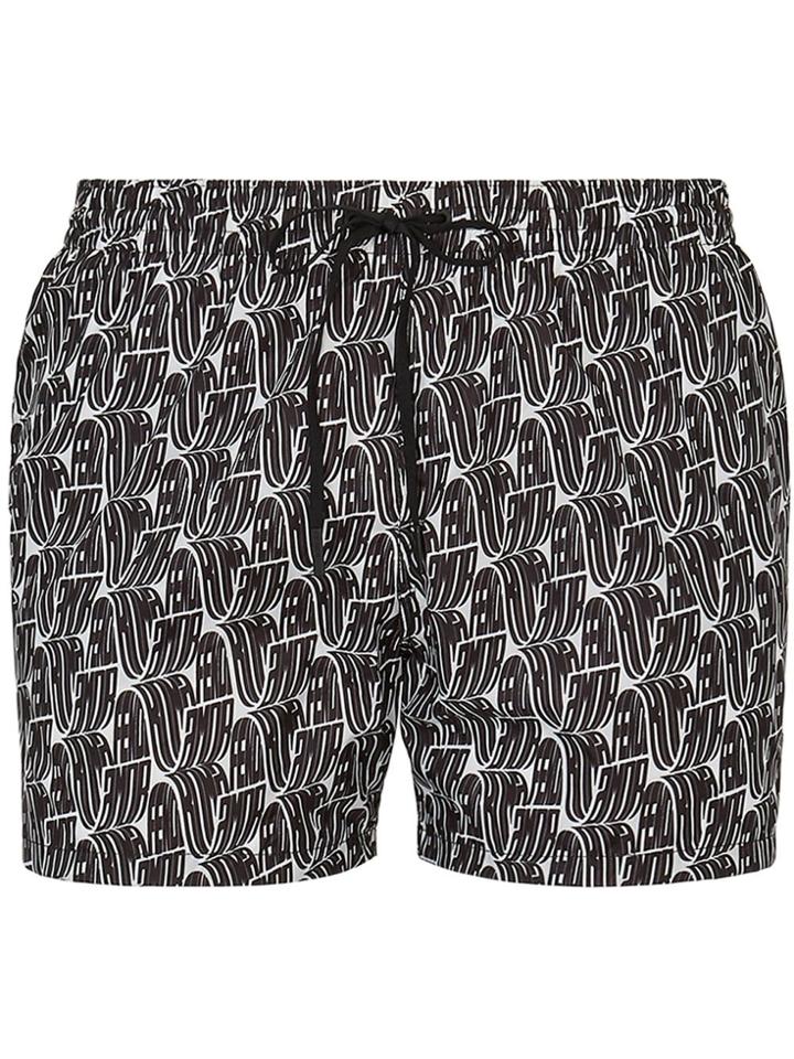 Fendi Wave Logo Swim Shorts - White