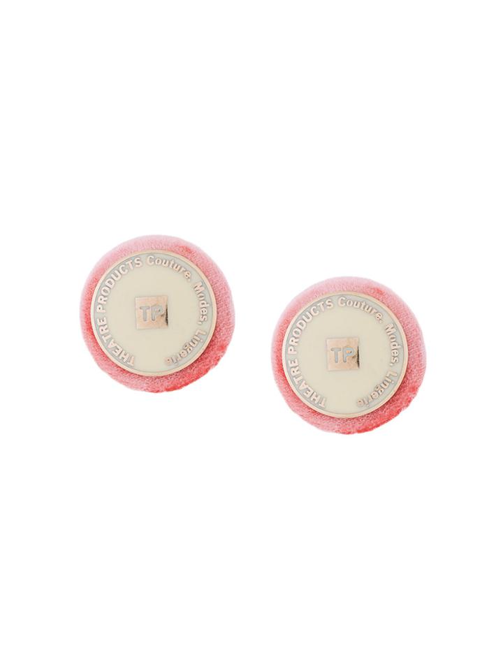 Theatre Products Branded Round Clip-on Earrings - Pink & Purple