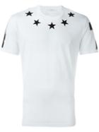 Givenchy Star Embroidered T-shirt, Men's, Size: Xxl, White, Cotton/acrylic/polyester/wool