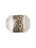 Maison Margiela Periodic Symbol Ring, Men's, Size: Large, Grey