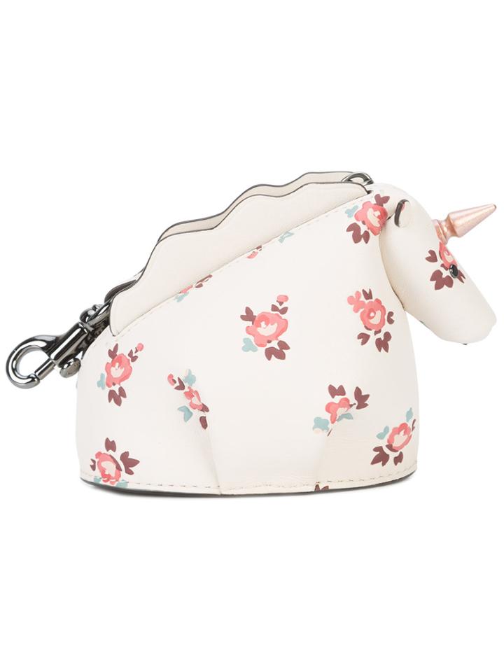 Coach Floral Bloom Uni Coin Case - White