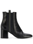 Brunello Cucinelli Block Heel Ankle Boots - Black