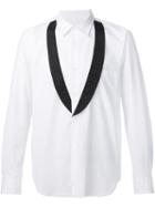 Comme Des Garçons Homme Plus Contrast Tuxedo Shirt, Men's, Size: Large, White, Cotton
