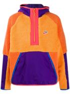 Nike Colour Block Fleece Hoodie - Orange