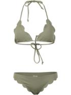 Marysia 'broadway Triangle Top & Brief Bottom' Bikini, Women's, Size: Medium, Green, Polyamide/spandex/elastane