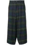 Société Anonyme Cropped Check Trousers - Green