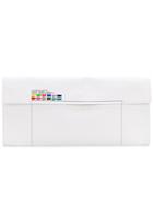 Msgm Colour Grid Clutch Bag - White