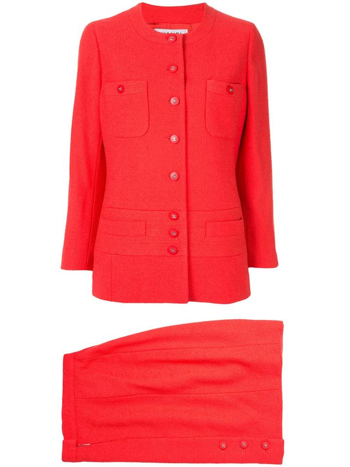Chanel Pre-owned 1996 Setup Skirt Suit - Pink