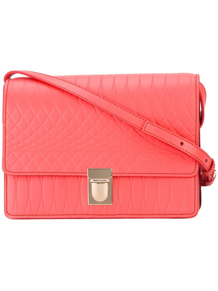 Paul Smith - Geometric Detail Shoulder Bag - Women - Leather - One Size, Women's, Pink/purple, Leather