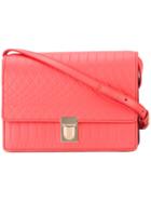 Paul Smith - Geometric Detail Shoulder Bag - Women - Leather - One Size, Women's, Pink/purple, Leather