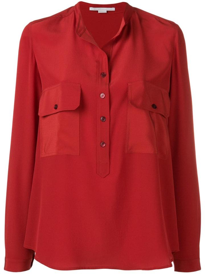 Stella Mccartney Mandarin Collar Shirt - Red