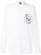 Just Cavalli Embroidered Skull Shirt - White