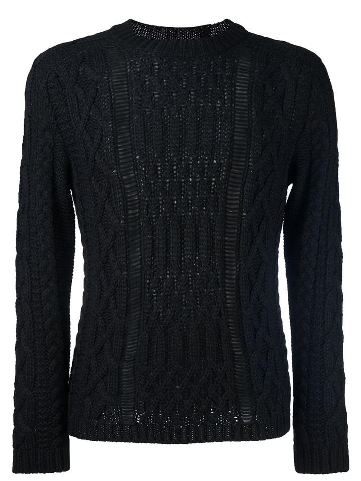 Maison Margiela Open Cable Knit Jumper