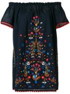 Tory Burch Wildflower Embroidered Beach Dress - Blue