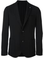 Lardini Single Breasted Blazer, Men's, Size: 54, Black, Cupro/viscose/wool