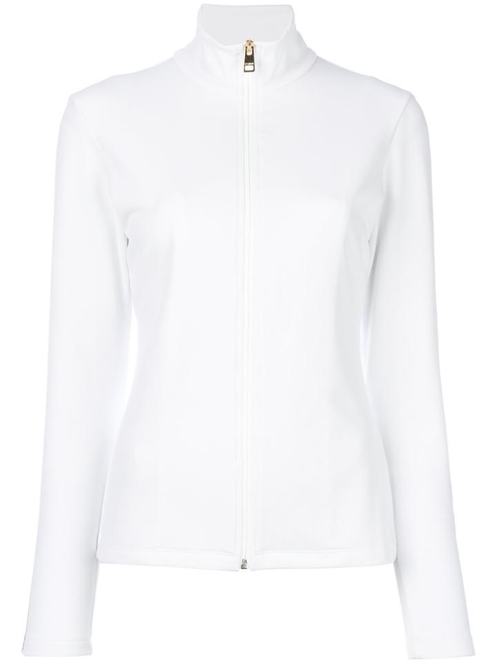 Fendi Fitted Zip Front Jacket - White
