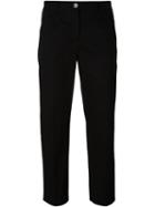 Dolce & Gabbana Cropped Trousers, Women's, Size: 44, Black, Cotton/spandex/elastane