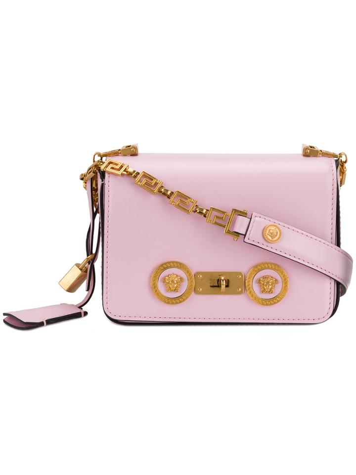 Versace Greek Medusa Shoulder Bag - Pink & Purple