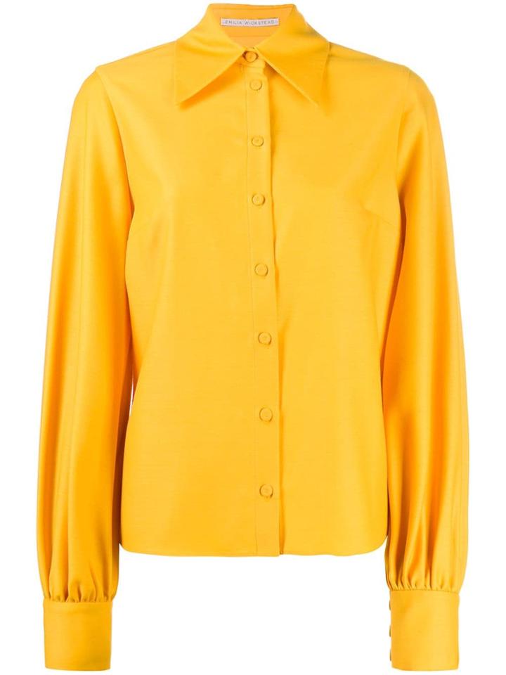 Emilia Wickstead Bishop Sleeve Shirt - Yellow