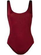 Fisico Draped Side Swimsuit - Red