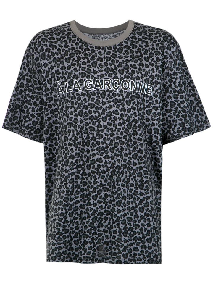 À La Garçonne Leopard Print Oversized À La Garçonne X Hering T-shirt -