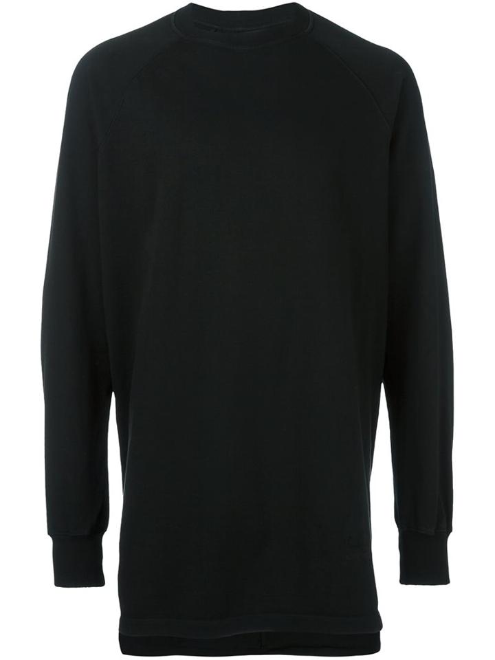 Rick Owens Drkshdw Raglan Sleeve Sweatshirt, Men's, Size: Large, Black, Cotton