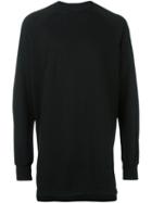 Rick Owens Drkshdw Raglan Sleeve Sweatshirt, Men's, Size: Large, Black, Cotton