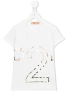 No21 Kids Logo Print T-shirt - White