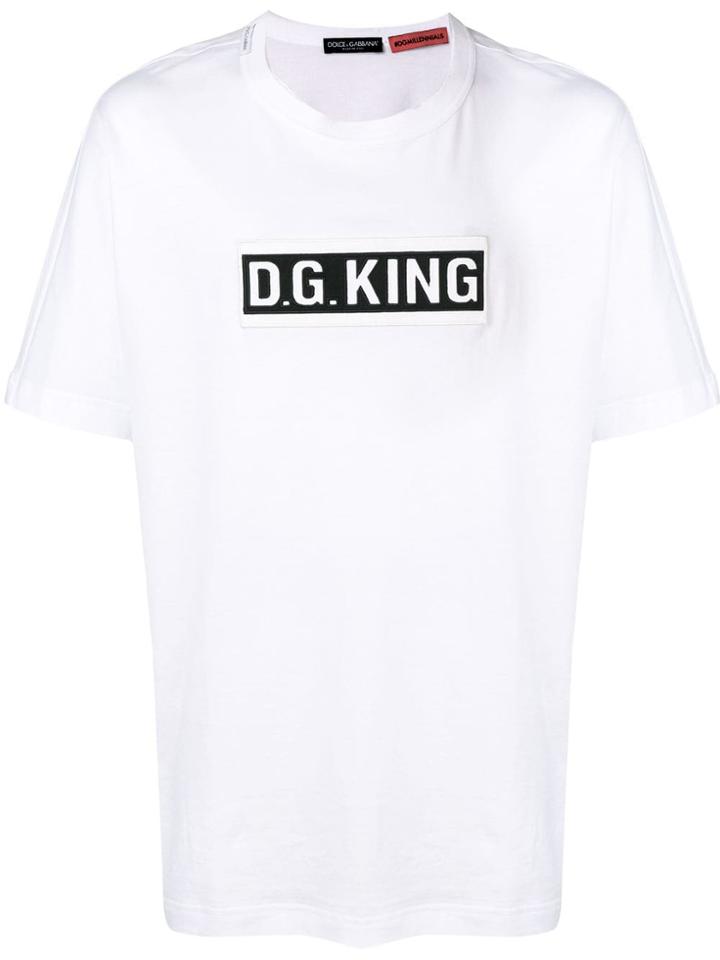 Dolce & Gabbana 'dg. King' Patch T-shirt - White
