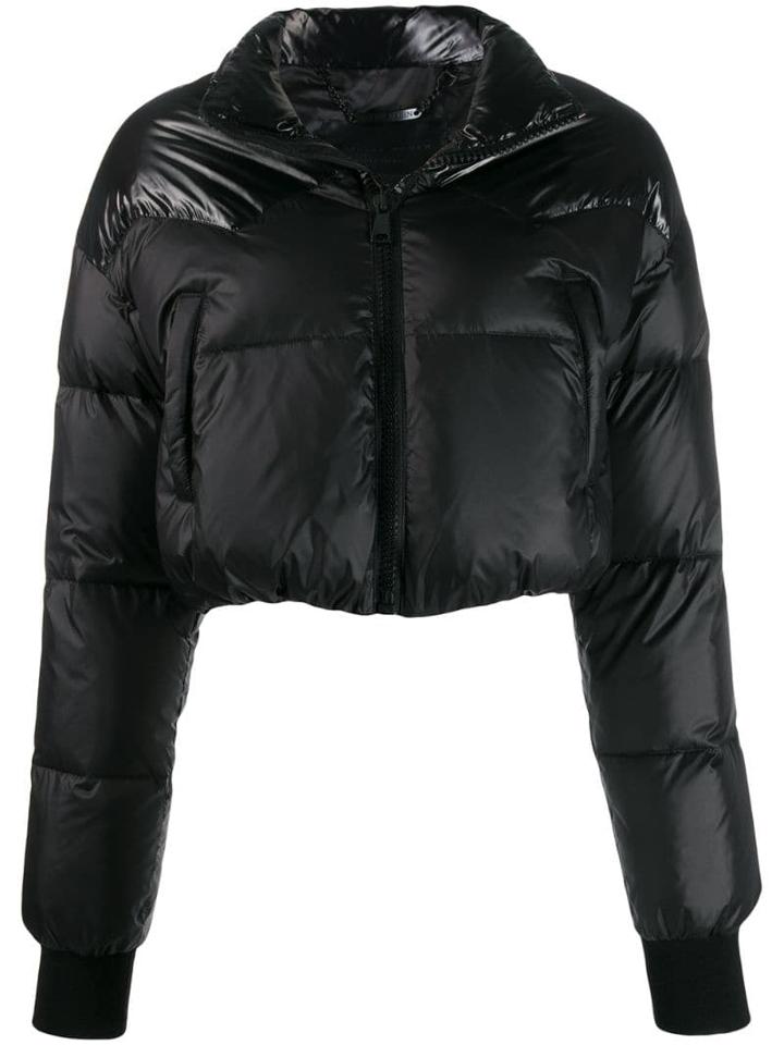 Philipp Plein Cropped Puffer Jacket - Black