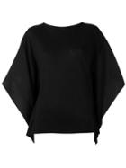 Fabiana Filippi - Contrast Sleeve Jumper - Women - Silk/spandex/elastane/cashmere - 46, Black, Silk/spandex/elastane/cashmere