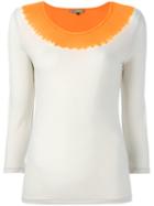 Suzusan - Contrast Sweatshirt - Women - Cotton - S, Women's, Yellow/orange, Cotton