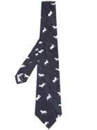 Issey Miyake Men Horse Pattern Tie - Black