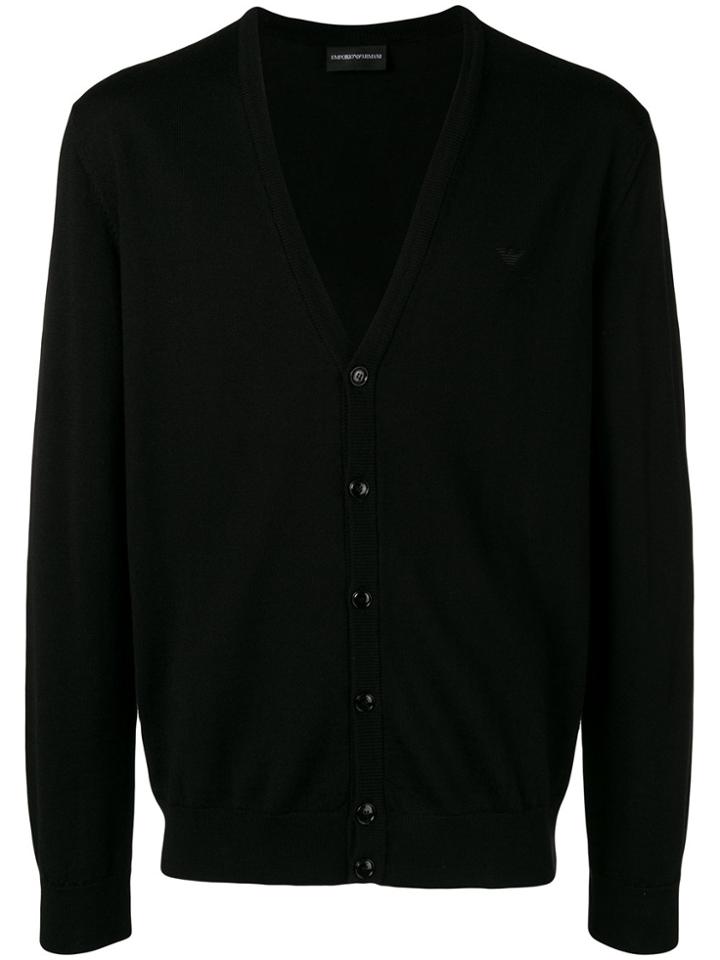 Emporio Armani V-neck Cardigan - Black