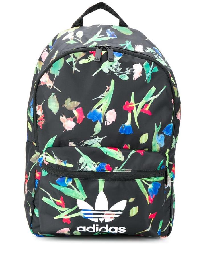 Adidas Floral Print Backpack - Black