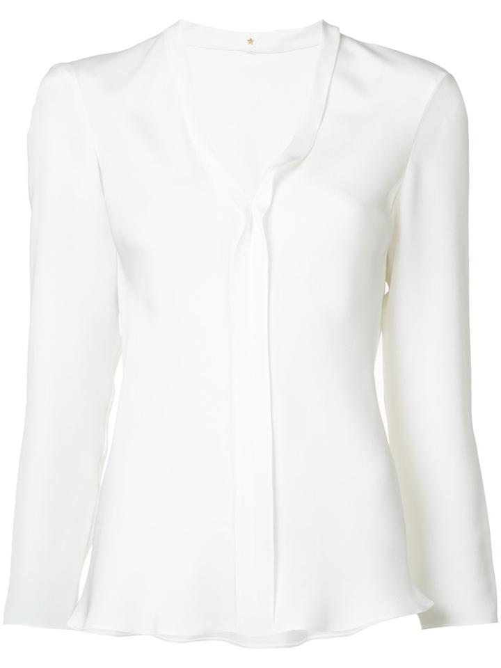 Peter Cohen - Open Seam Blouse - Women - Silk - Xs, White, Silk