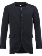 Comme Des Garçons Homme Plus Curved Hem Fitted Blazer, Size: Small, Black, Wool