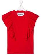 Touriste Ruffled Sleeve T-shirt - Red