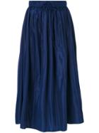 Stella Mccartney Sheer Lace Panel Maxi Skirt - Blue