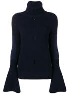 Lanvin Ribbed Turtle-neck Sweater - Blue