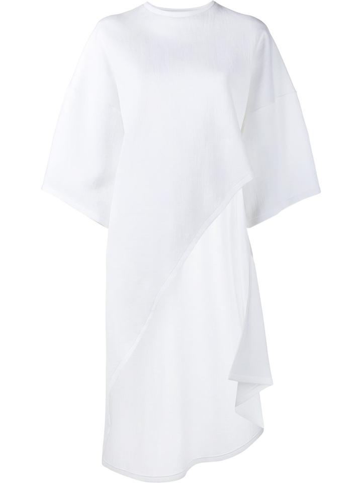 Esteban Cortazar - Asymmetric Hem Top - Women - Cotton/polyamide - 34, White, Cotton/polyamide