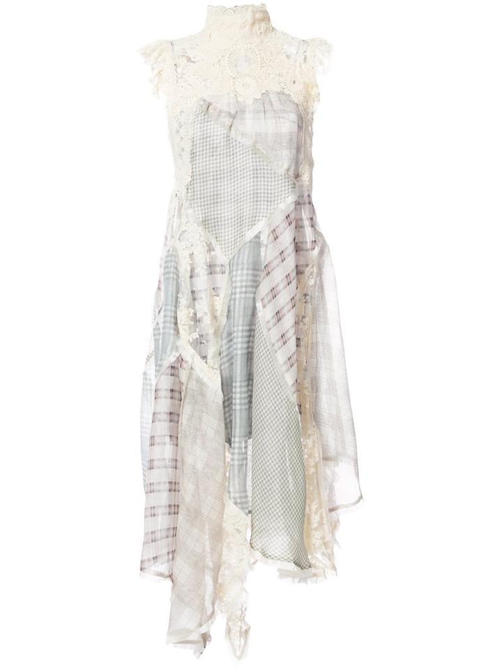 Zimmermann - Spliced Plaid Asymmetric Dress - Women - Silk/polyester/spandex/elastane - 1, Silk/polyester/spandex/elastane
