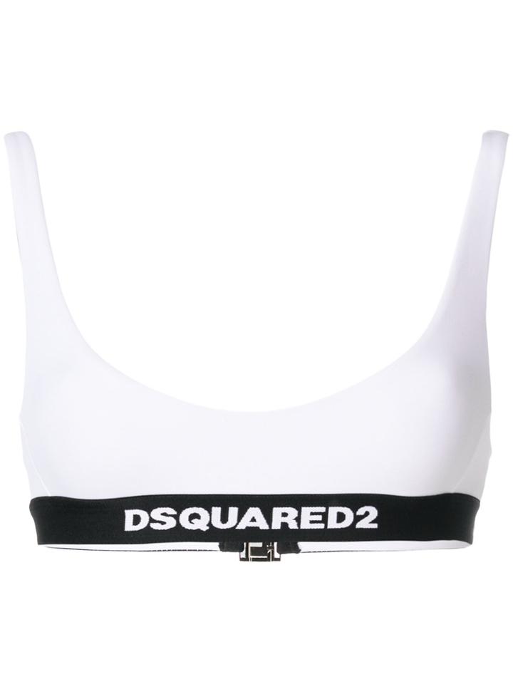 Dsquared2 Logo Band Bikini Briefs - White