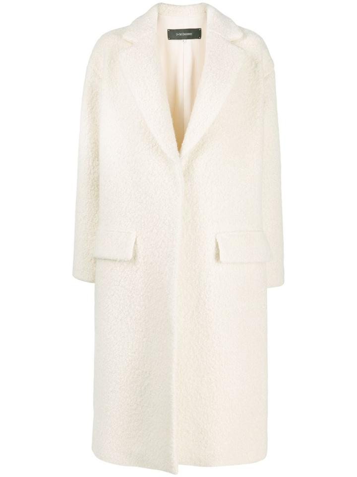 J & M Davidson Oversized Single-breasted Coat - White