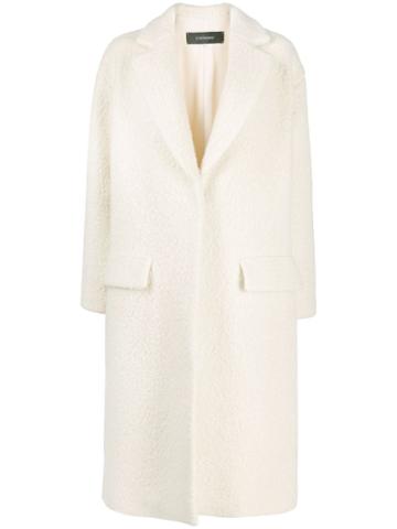 J & M Davidson Oversized Single-breasted Coat - White