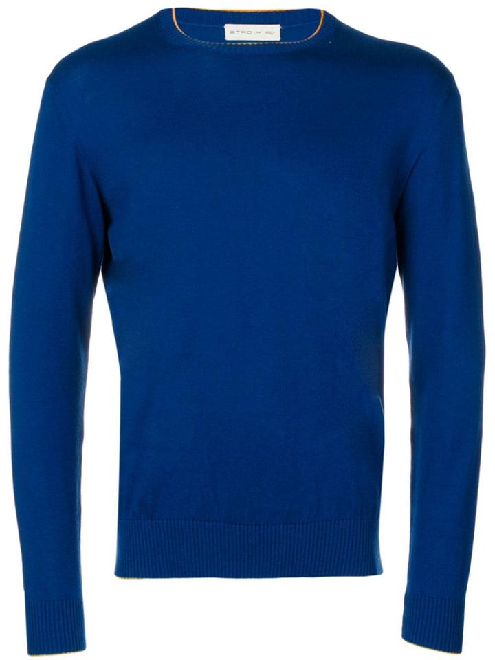 Etro Classic Crew Neck Jumper - Blue