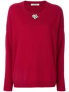 Dorothee Schumacher Oversized Butterfly Embellished Sweater - Red