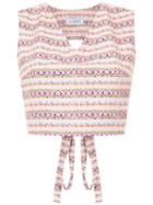 Olympiah Printed Papa Cropped Top - Pink