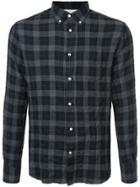 Officine Generale Longsleeved Plaid Print Shirt - Grey