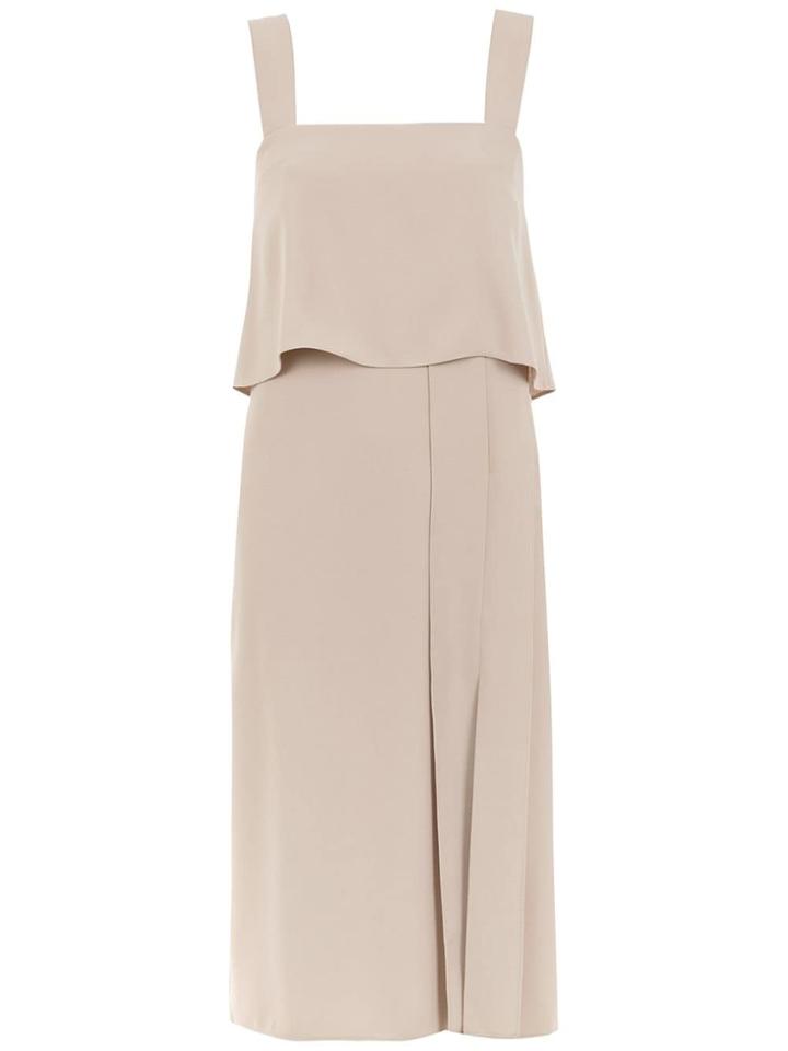 Egrey Side Slit Midi Dress - Neutrals